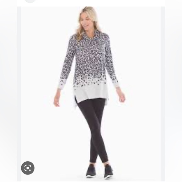 Soma jersey funnel neck burnout leopard tunic - Picture 1 of 10